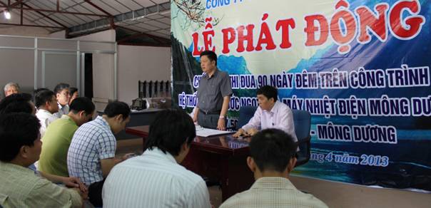 Đồng chí Nguyễn Hữu Hải - Phó Tổng Giám đốc Công ty phát biểu chỉ đạo tại Lễ phát động